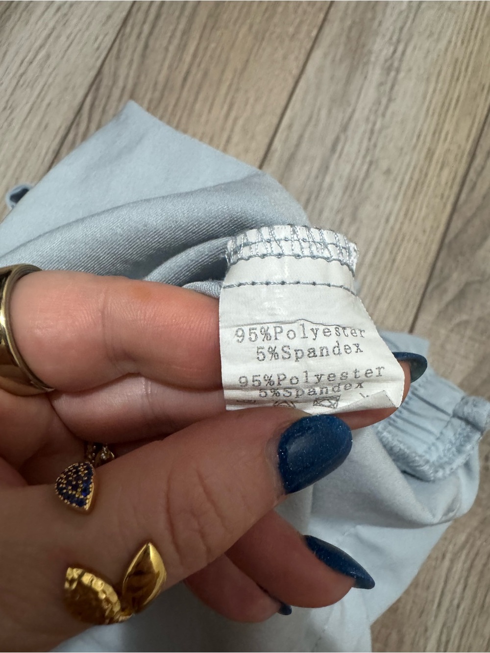 High-Waist Paperbag Tie Belt Shorts - Light Blue - Picture 5 of 5